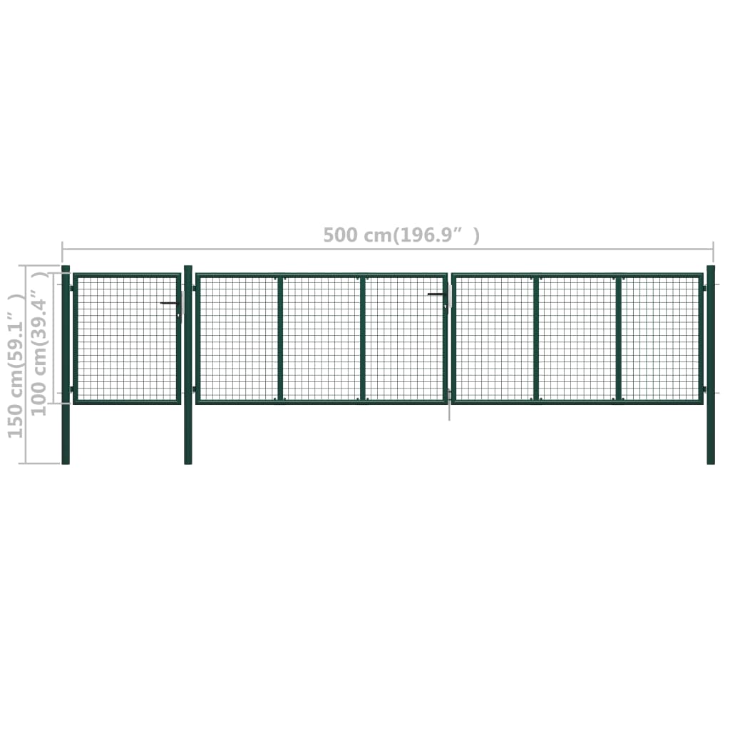 Poort 350x150 cm staal