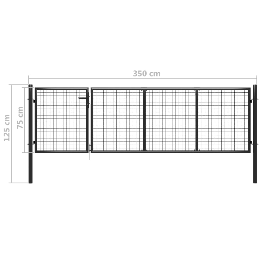 Poort 350x150 cm staal