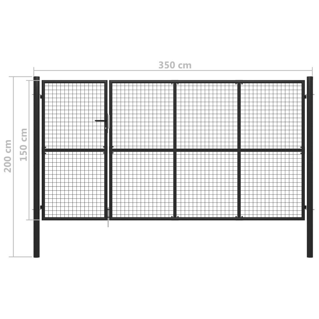 Poort 350x150 cm staal