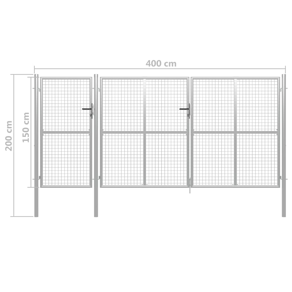 Poort 350x75 cm staal