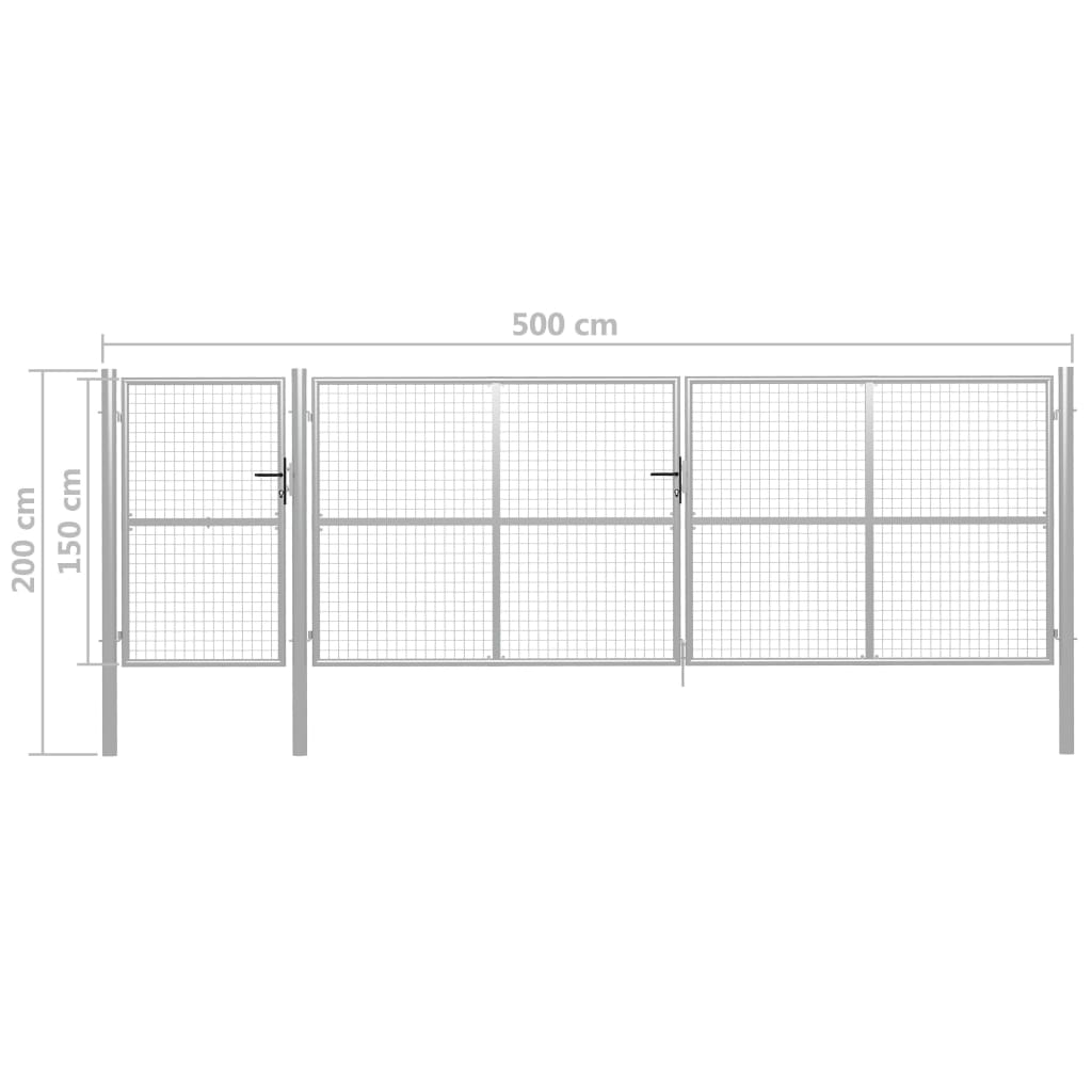 Poort 350x75 cm staal