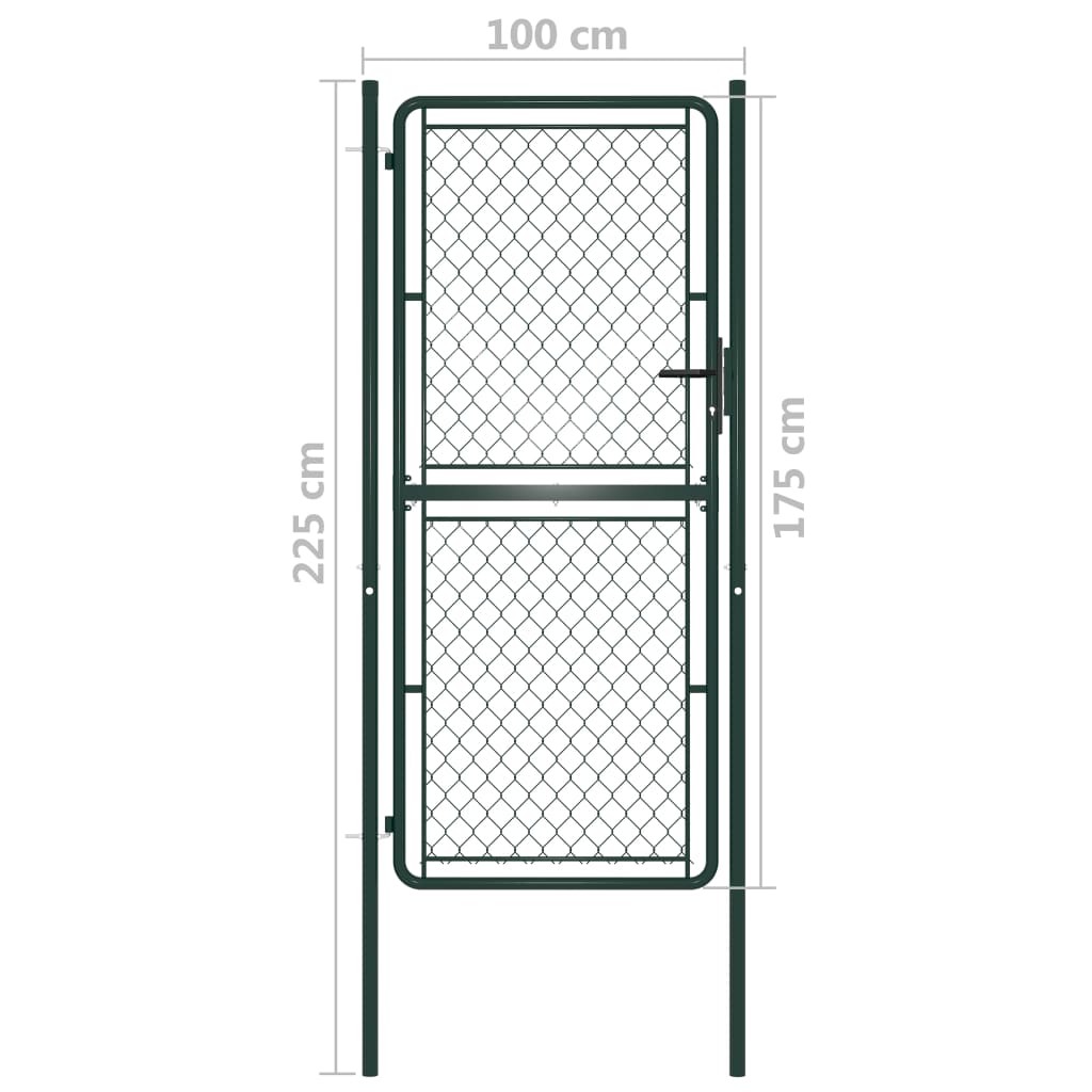 Poort 100x75 cm staal groen