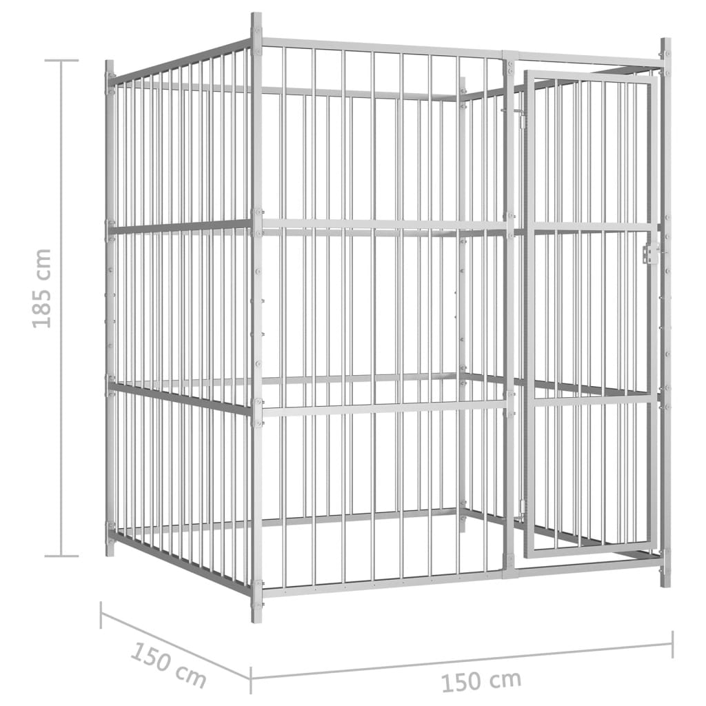 Hondenkennel voor buiten met dak 450x150x200 cm