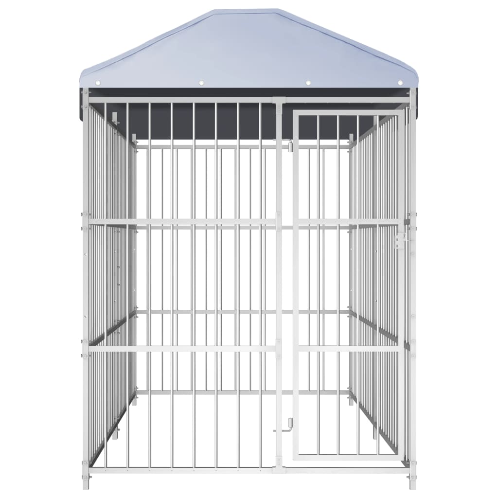 Hondenkennel voor buiten met dak 450x150x200 cm