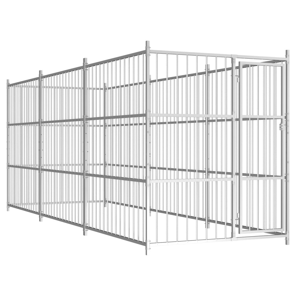 Hondenkennel voor buiten met dak 450x150x200 cm