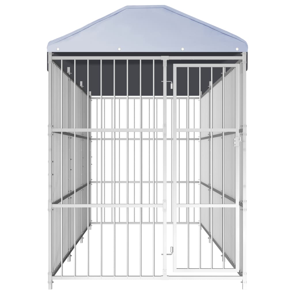 Hondenkennel voor buiten met dak 450x150x200 cm