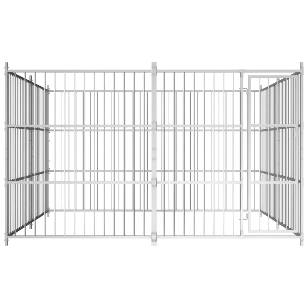 Hondenkennel voor buiten met dak 450x150x200 cm