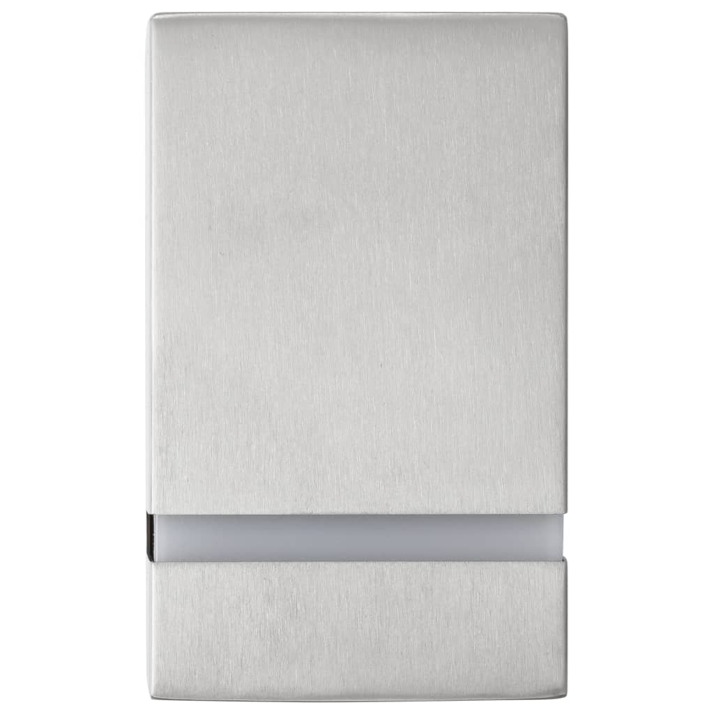 Appliques d'extérieur 2 pcs 35 W rectangulaire couleur argent