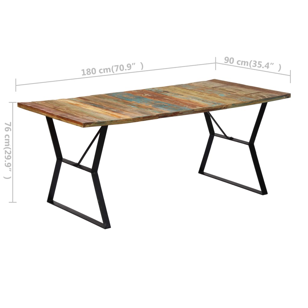 Table à manger 120x60x76 cm en bois de manguier massif