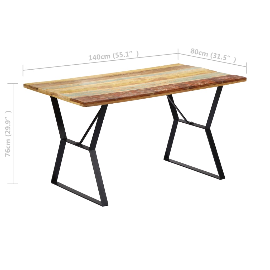 Table à manger 120x60x76 cm en bois de manguier massif