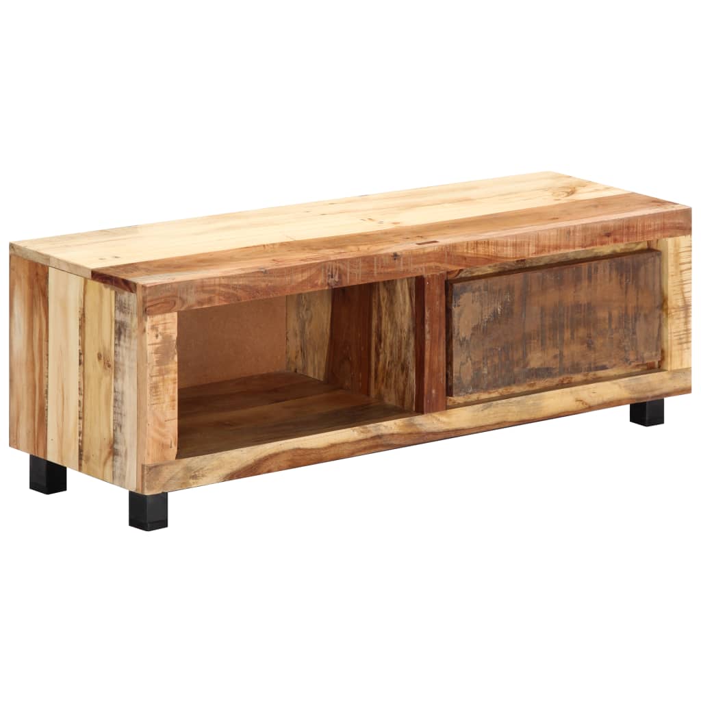 Meuble TV 100x30x33 cm bois massif recyclé