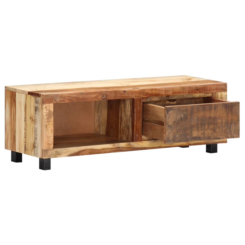 Meuble TV 100x30x33 cm bois massif recyclé