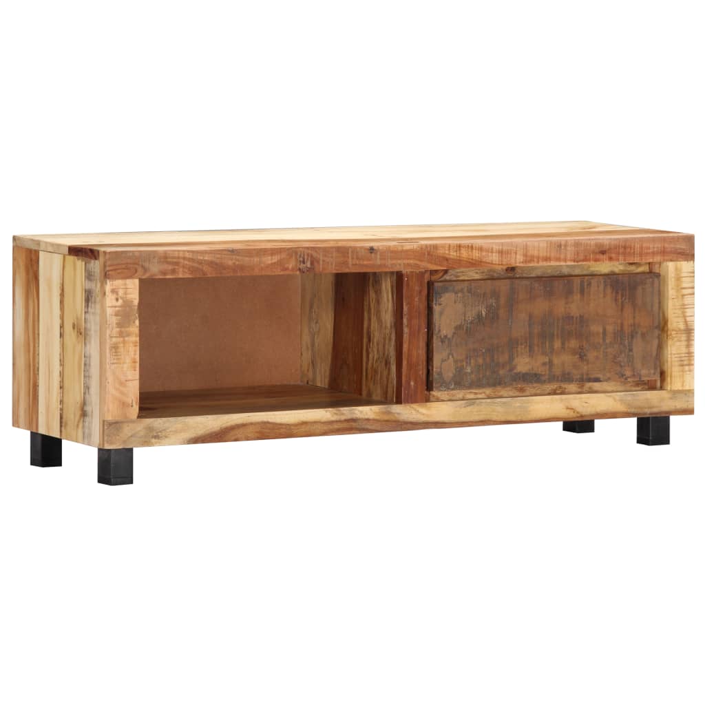 Meuble TV 100x30x33 cm bois massif recyclé