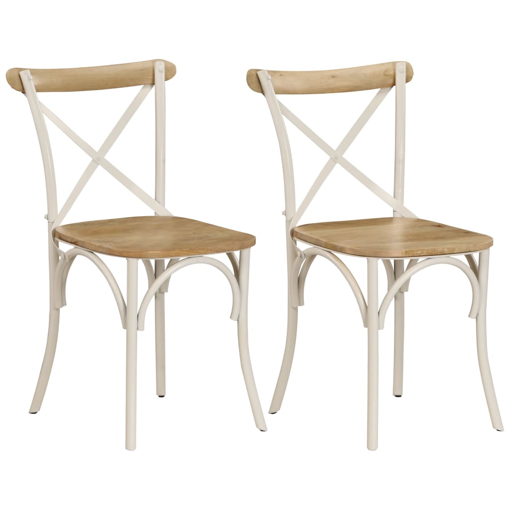 Chaises de salle à manger 4 pcs en bois massif recyclé