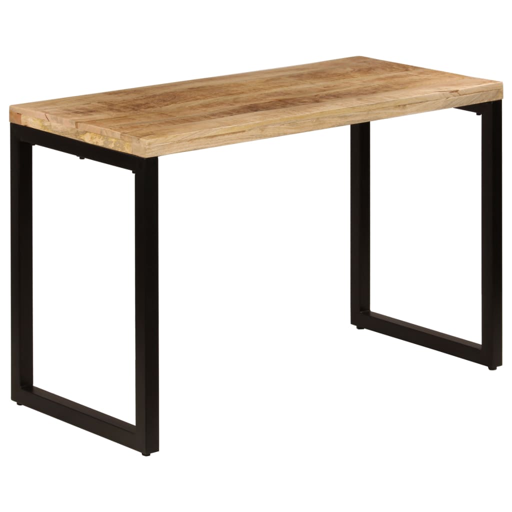 Eettafel/bureau met stalen poten massief sheeshamhout