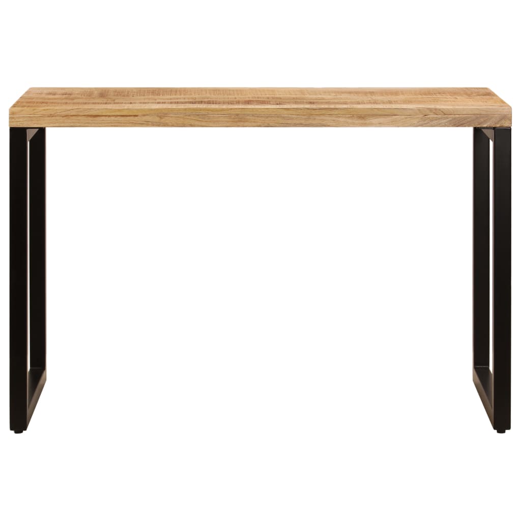 Eettafel/bureau met stalen poten massief sheeshamhout