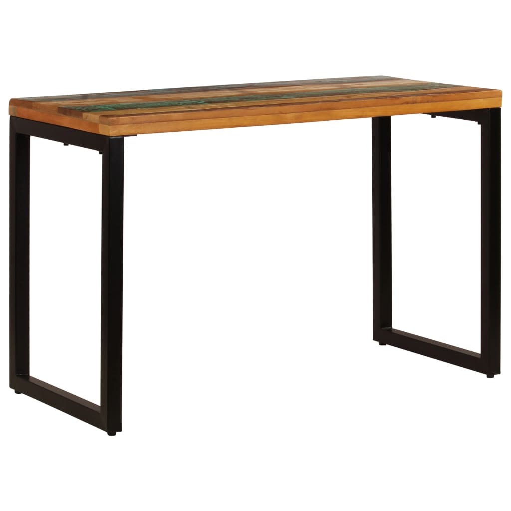 Eettafel/bureau met stalen poten massief sheeshamhout