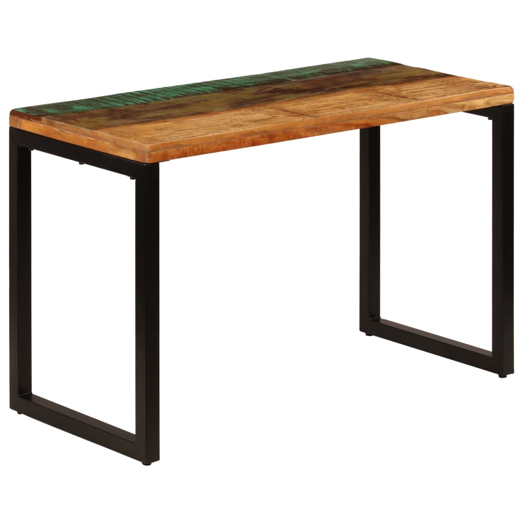 Eettafel/bureau met stalen poten massief sheeshamhout