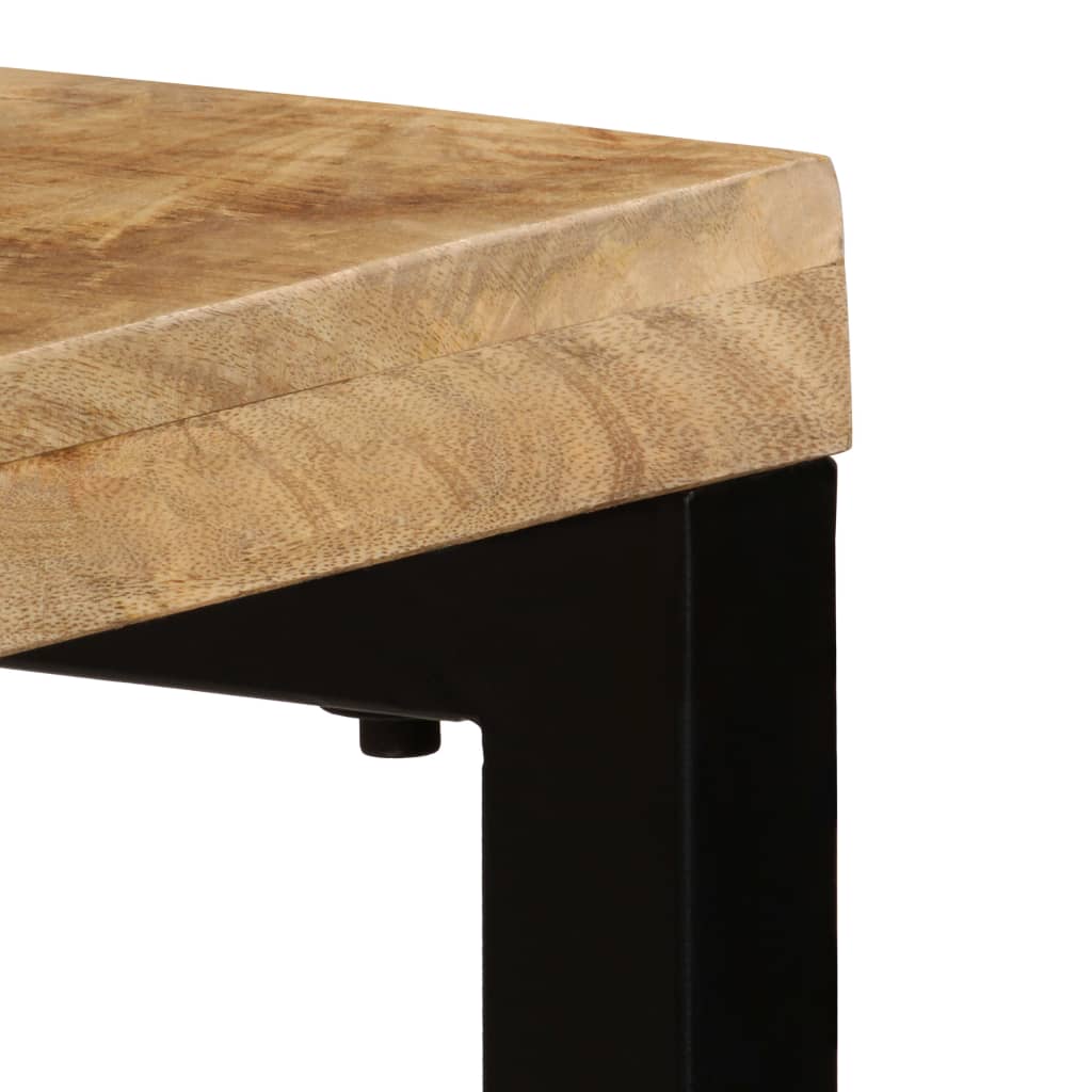 Table murale 120x35x76 cm en manguier massif et acier