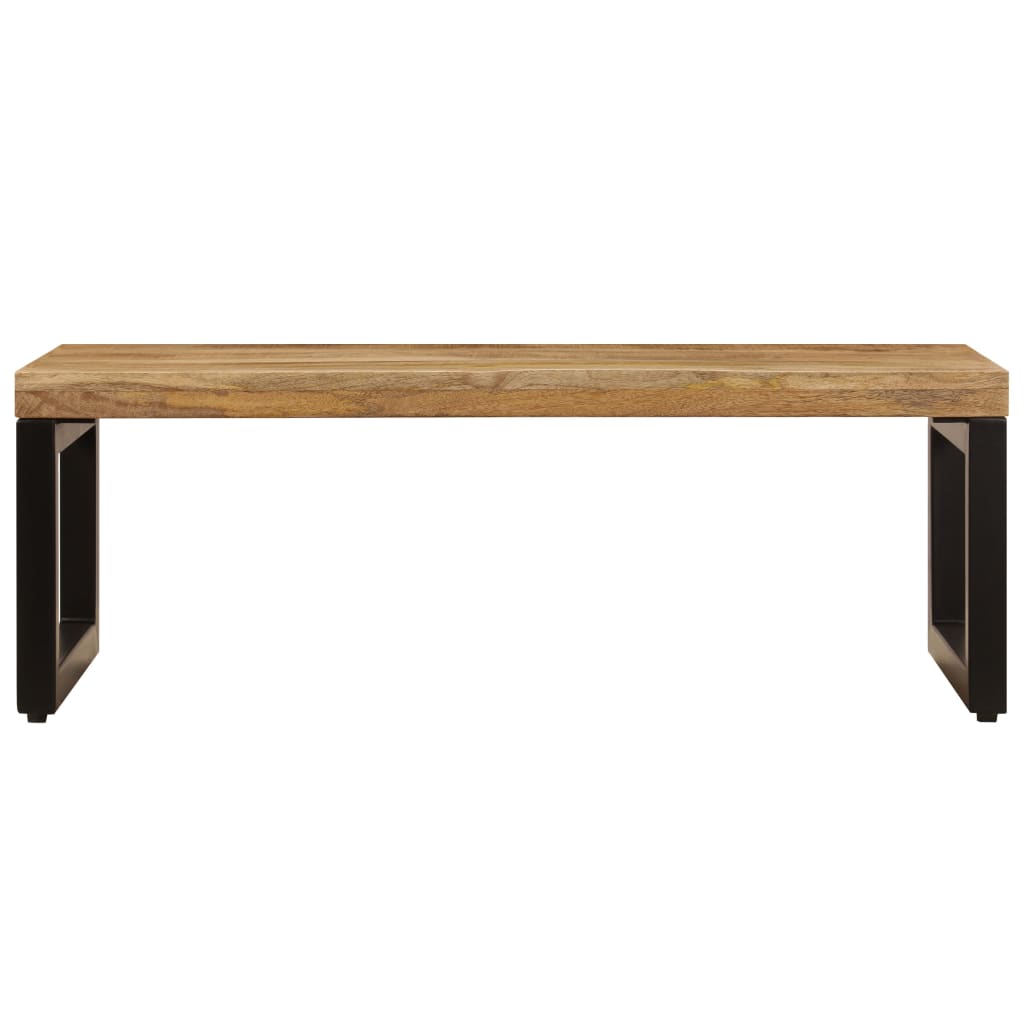 Table basse 100x50x35 cm en manguier massif et acier