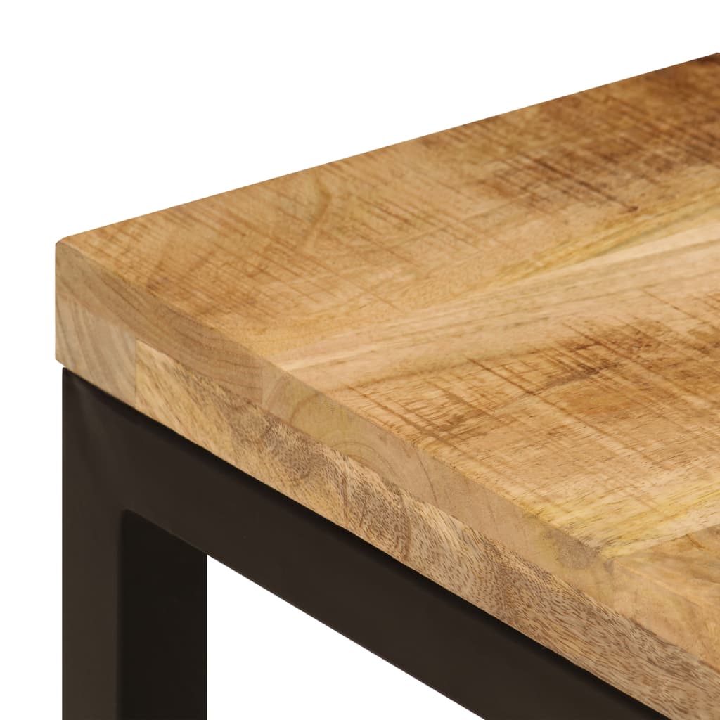 Table basse 100x50x35 cm en manguier massif et acier