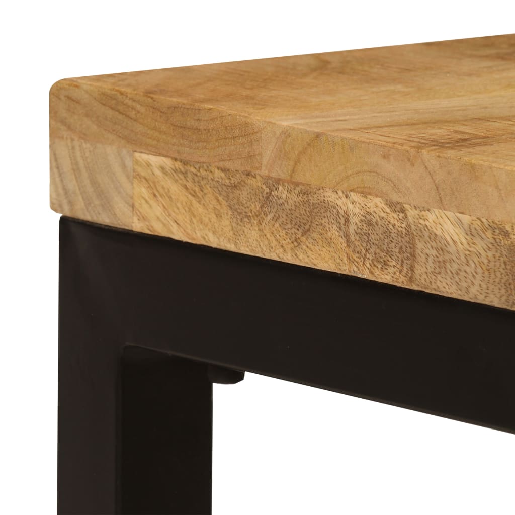 Table basse 100x50x35 cm en manguier massif et acier