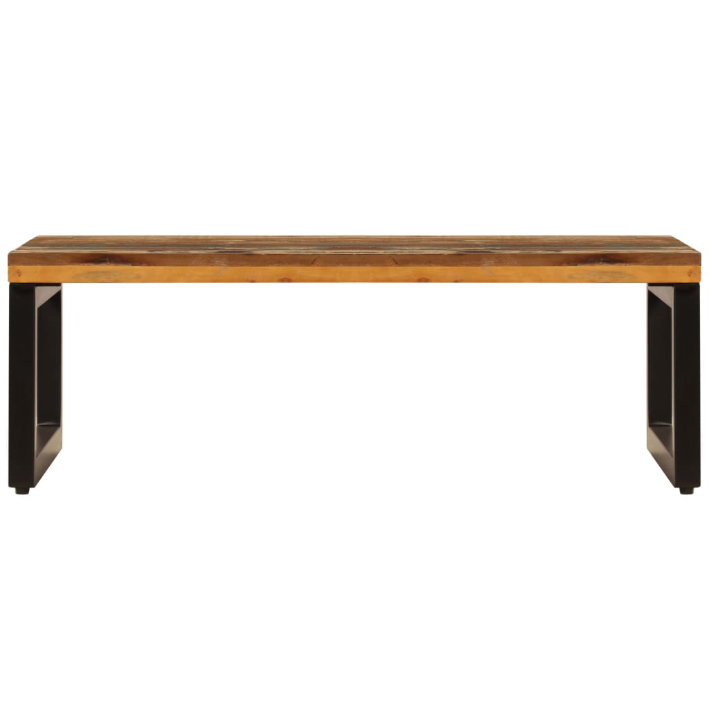 Table basse 100x50x35 cm en manguier massif et acier