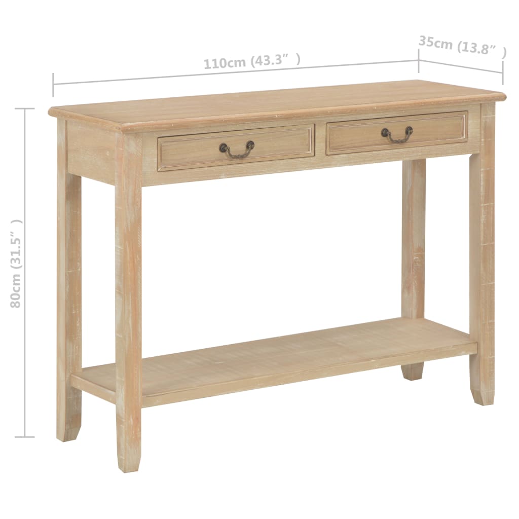 Table murale 110x35x80 cm bois