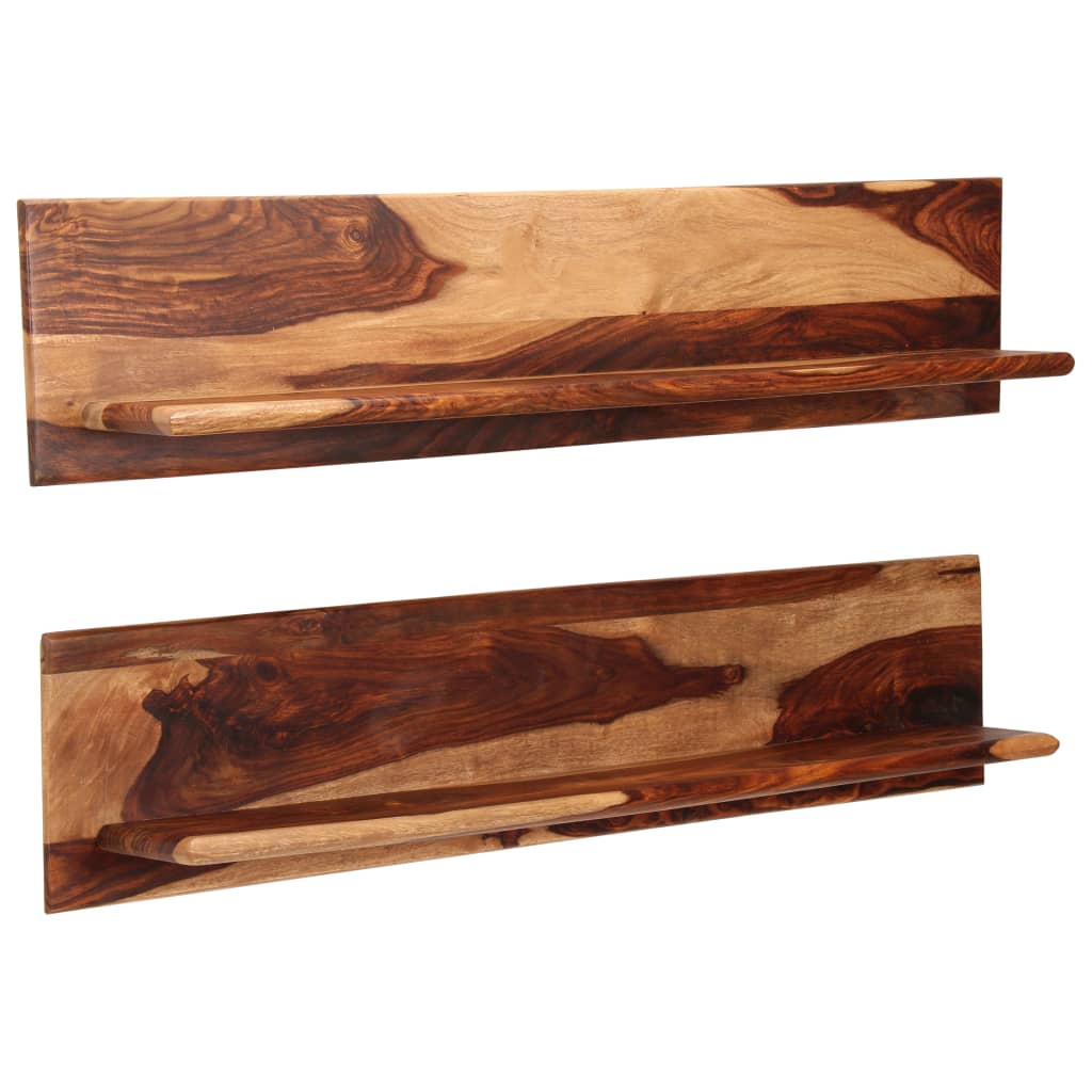 Etagères murales 2 pcs 58x26x20 cm bois de Sesham massif