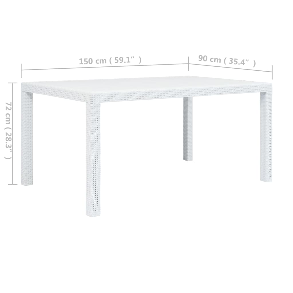 Tuintafel 79x79x72 cm rattan-look kunststof