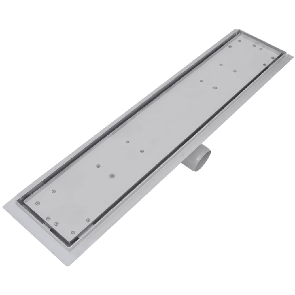 Bonde de douche 2 pcs rectangulaire 1030x140 mm inox