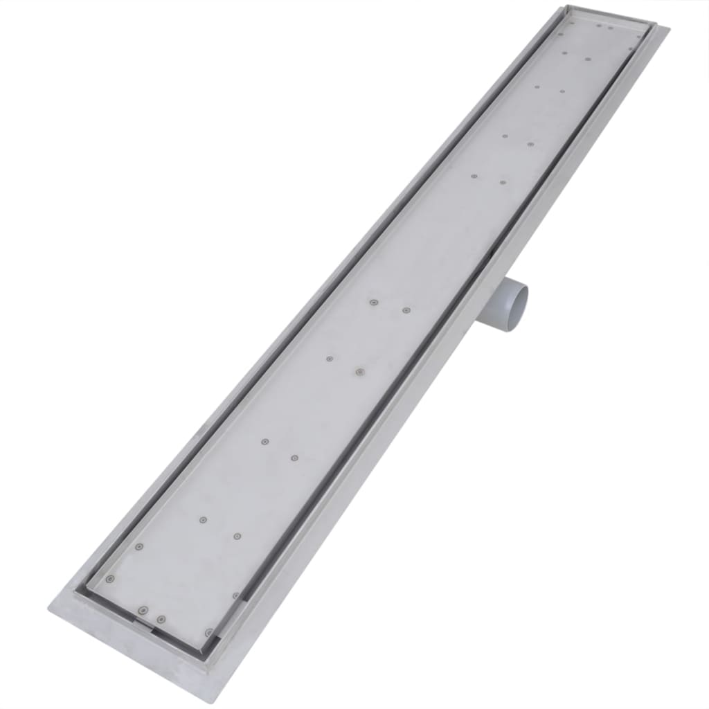 Bonde de douche 2 pcs rectangulaire 1030x140 mm inox