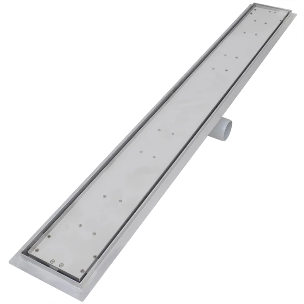 Bonde de douche 2 pcs rectangulaire 1030x140 mm inox