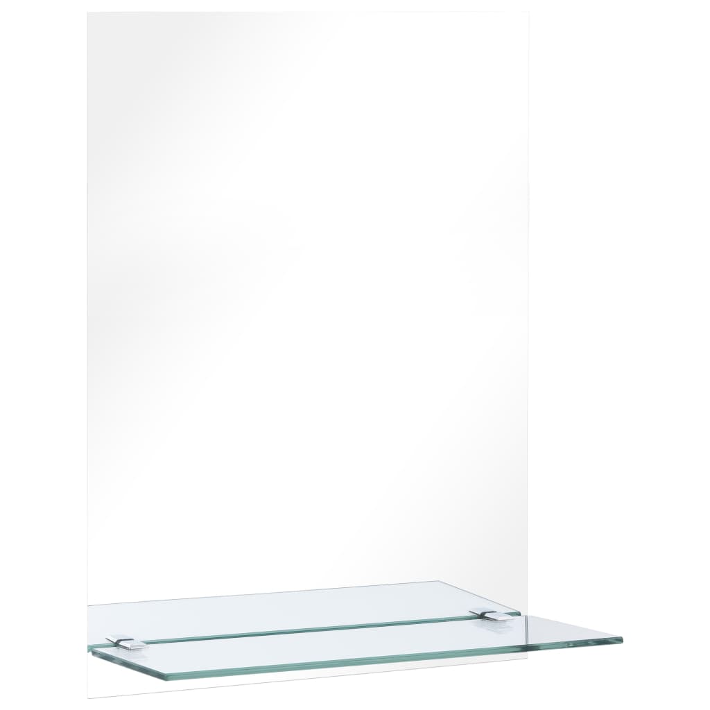 Wandspiegel met schap 60x60 cm gehard glas