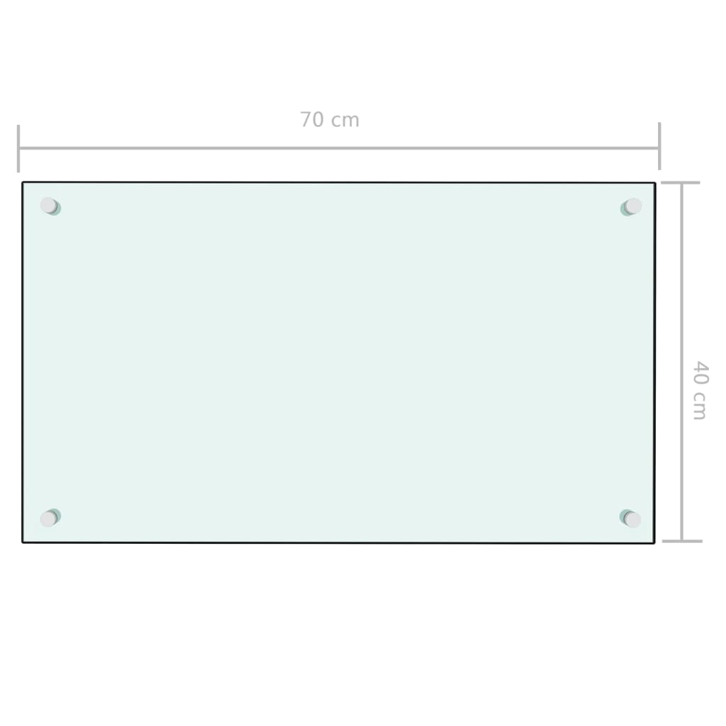 Spatscherm keuken 70x50 cm gehard glas transparant