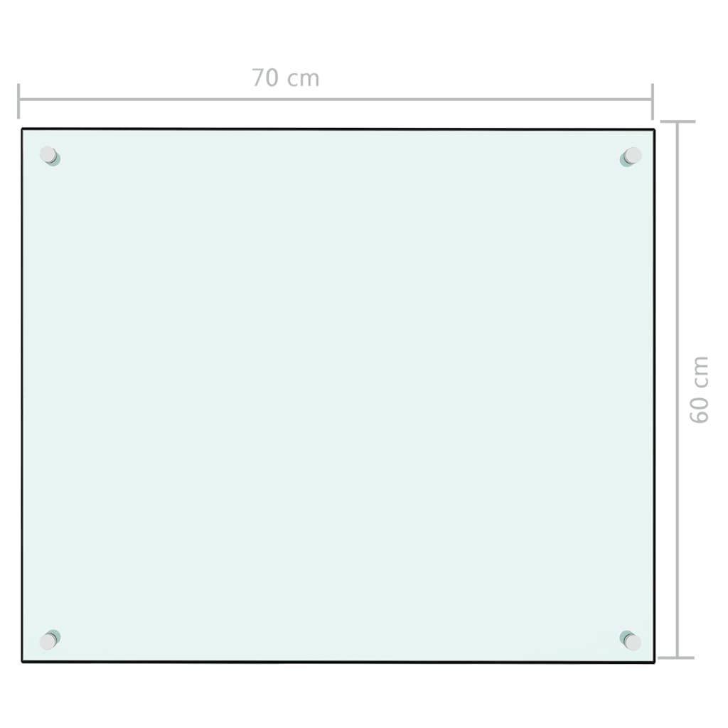 Spatscherm keuken 70x50 cm gehard glas transparant