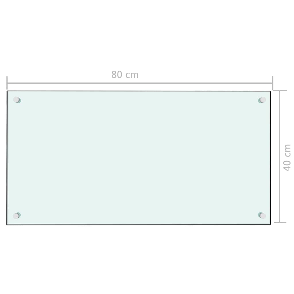 Spatscherm keuken 70x50 cm gehard glas transparant