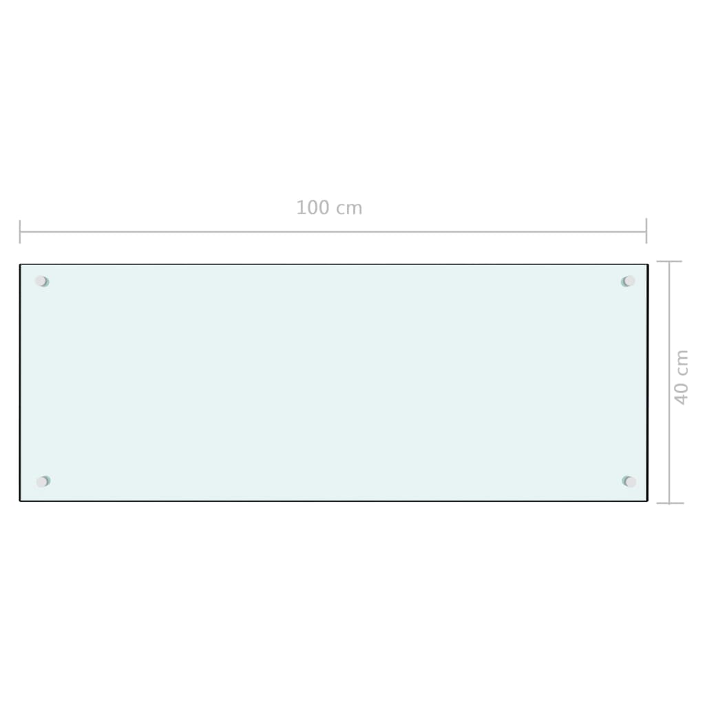 Spatscherm keuken 70x50 cm gehard glas transparant