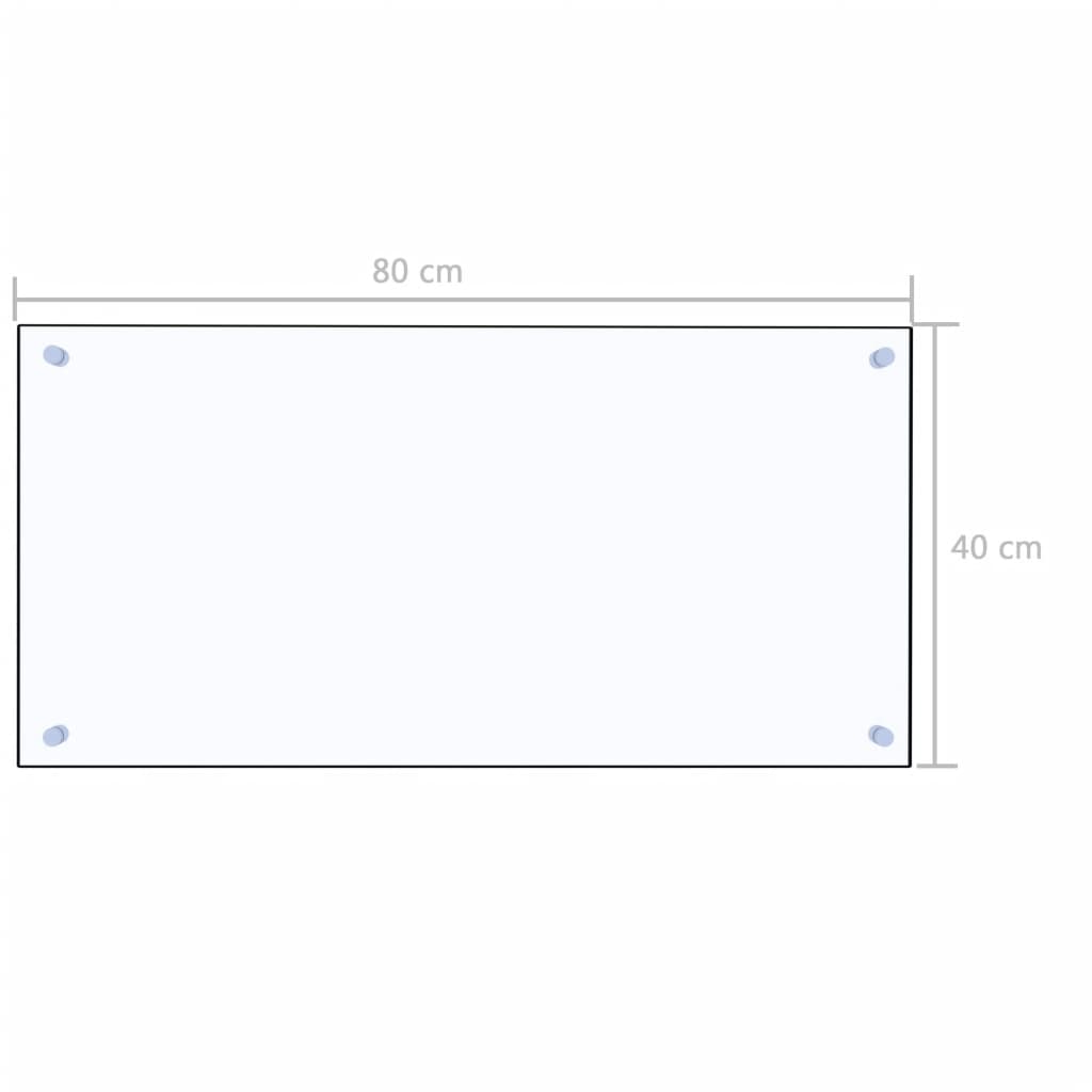 Spatscherm keuken 70x50 cm gehard glas transparant