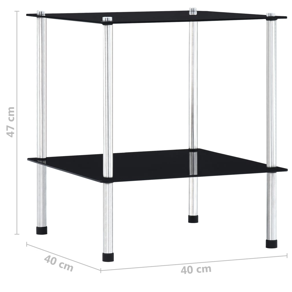 Kastje 4-laags 40x40x100 cm gehard glas