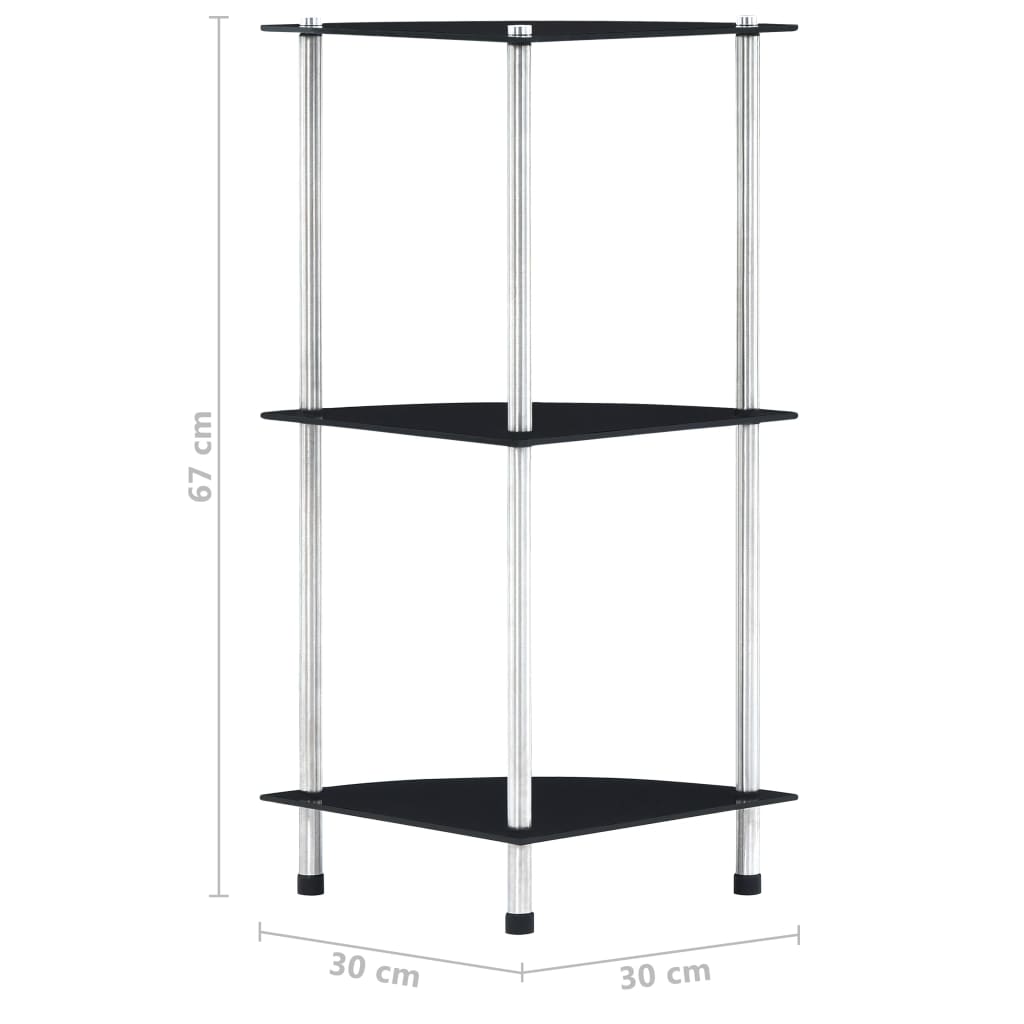 Kastje 5-laags 30x30x130 cm gehard glas transparant