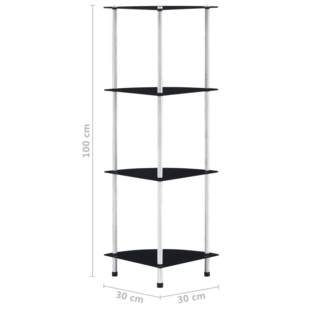 Kastje 5-laags 30x30x130 cm gehard glas transparant