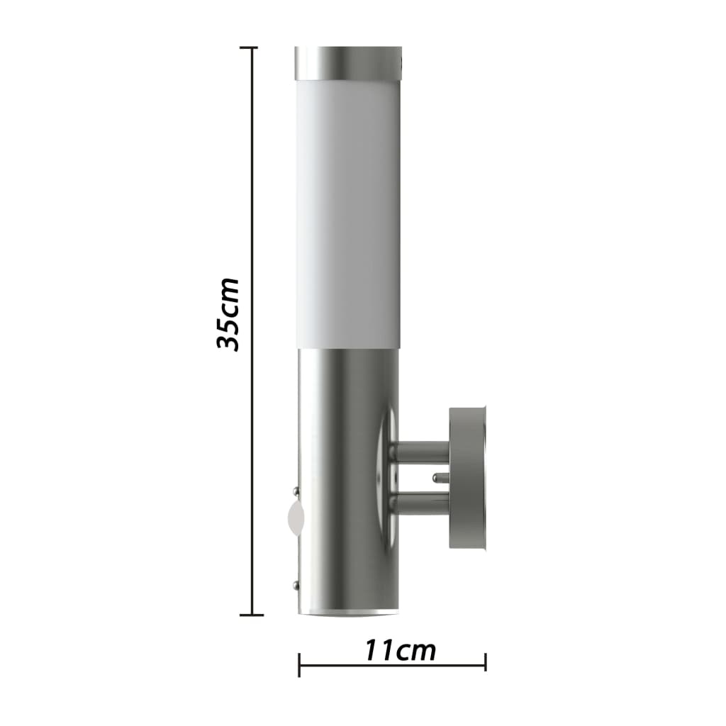 Applique pour intérieur et extérieur étanche en acier inoxydable