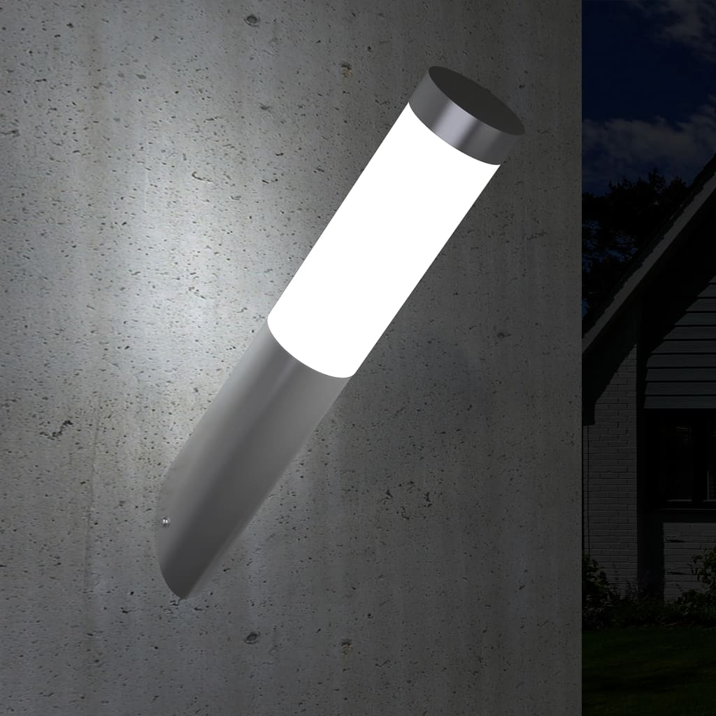 Lampe d'extérieur en acier inoxydable Enego avec capteur