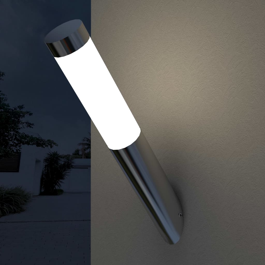 Lampe d'extérieur en acier inoxydable Enego avec capteur