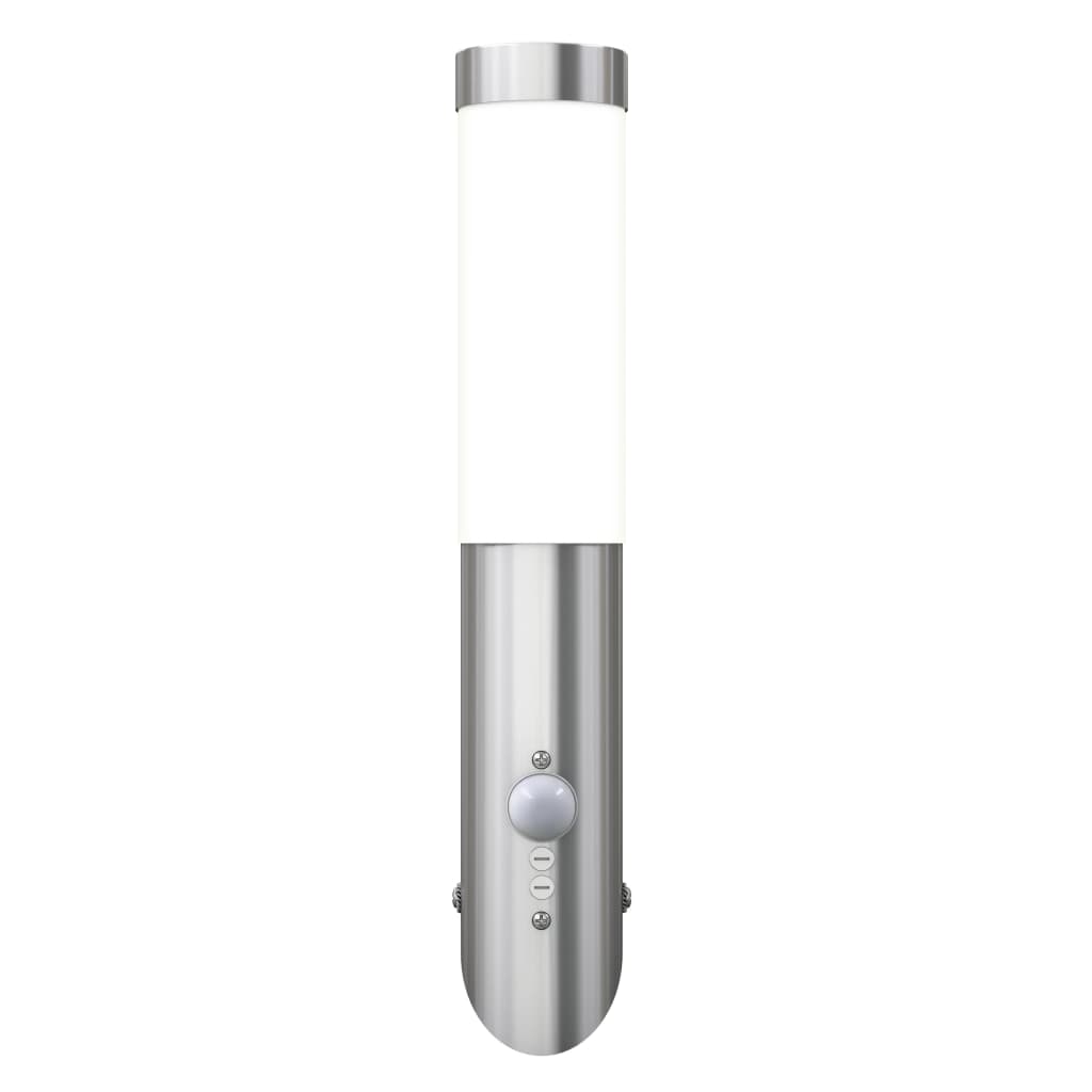 Lampe d'extérieur en acier inoxydable Enego avec capteur