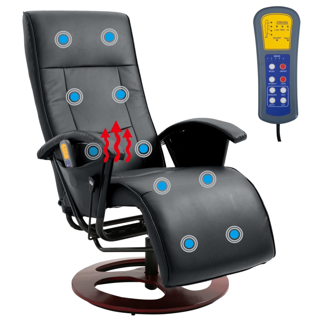 Fauteuil de massage cuir artificiel blanc crème