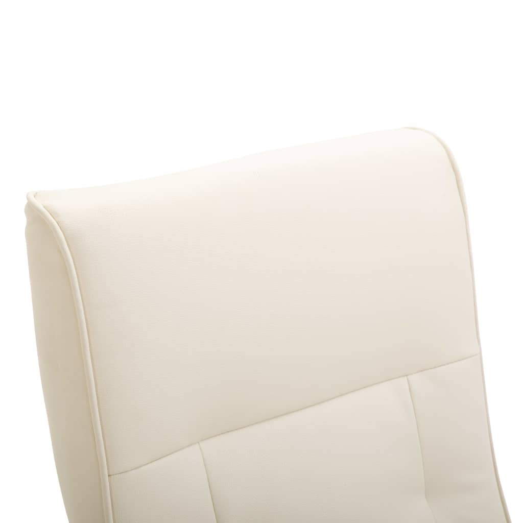 Fauteuil de massage cuir artificiel blanc crème