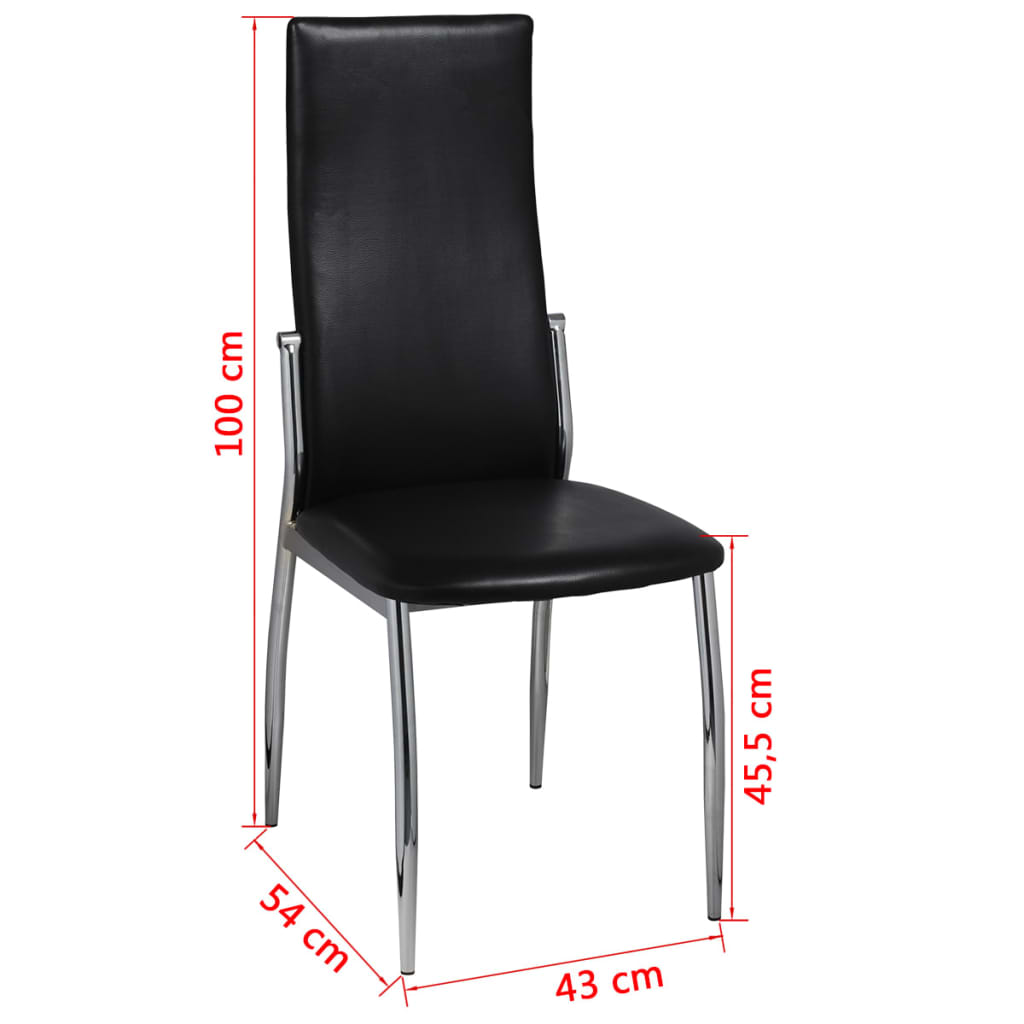 Chaises de salle à manger 6 pcs simili cuir