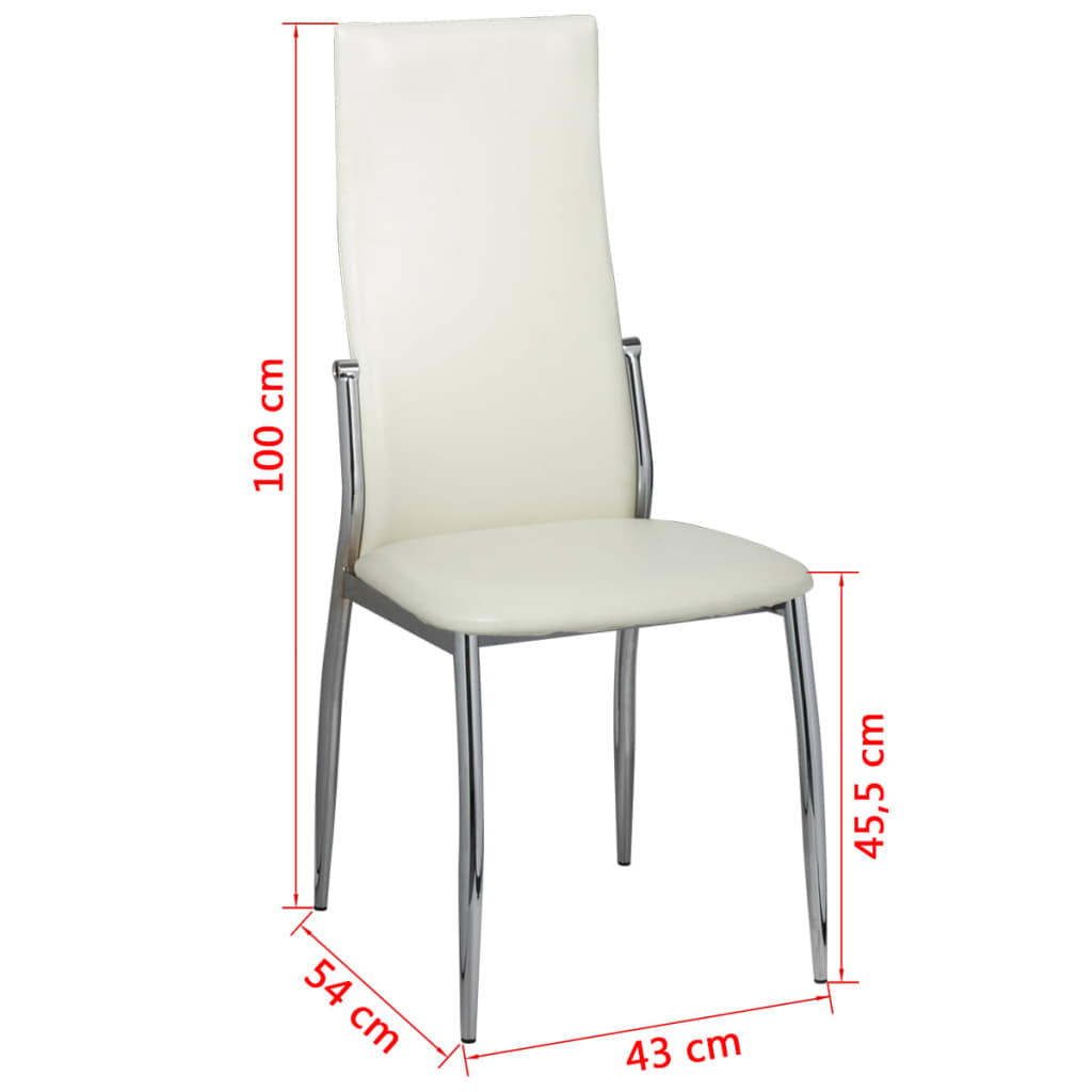 Chaises de salle à manger 6 pcs simili cuir